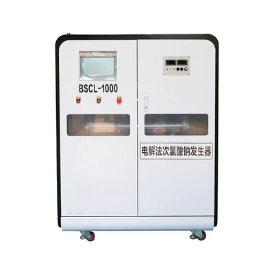 ซื้อ ความจุในการบําบัดน้ํา 0-5000L / ชั่วโมง เครื่องผลิตไฮโพลอริตโซเดียมที่มีเซลล์เอเลคโทรลิตสับ Membrane 6-8g / L ความจุ online manufacture