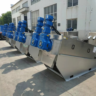 ซื้อ 3580mm*1320mm*1760mm ขนาดหลายแผ่น sludge dewatering screw เครื่องกดกรองสําหรับการบําบัดน้ําเสียเทศบาล online manufacture